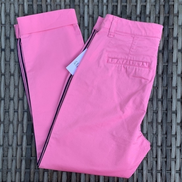 Gap Girlfriend Khaki - French Pink with Navy Side Stripes - Picture 9 of 16